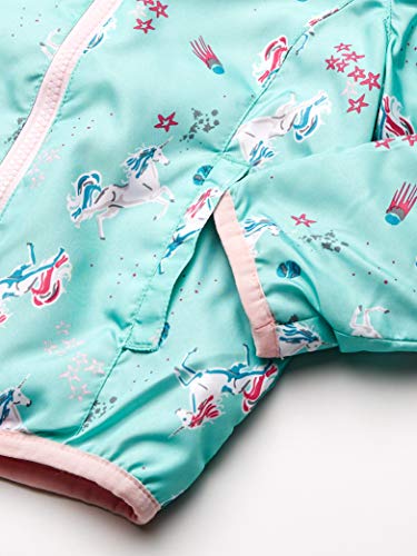 DKNY Midweight Jacket Chaqueta, Verde menta impresa, 4 años para Niñas