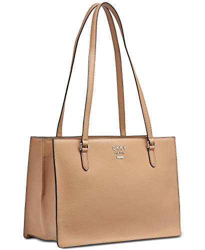DKNY Whitney Center Zip Leather Tote (Latte)