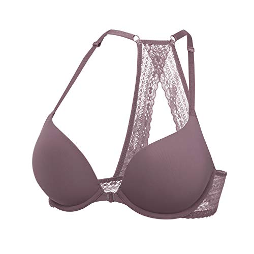 DOBREVA Sujetador Invisible Push Up con Aros con Relleno para Mujer Colorete de Cacao 90D