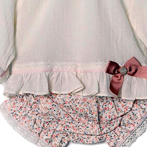 DOLCE PETIT - Conjunto Blusa Y Braguita bebé-niños Color: Salmon Talla: 12M