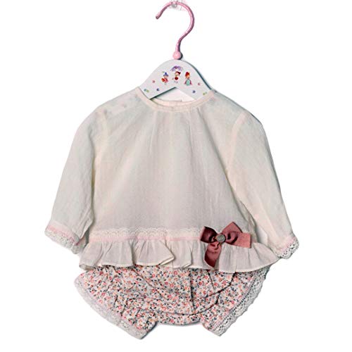 DOLCE PETIT - Conjunto Blusa Y Braguita bebé-niños Color: Salmon Talla: 12M