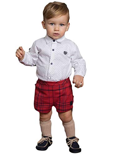 DOLCE PETIT - Conjunto NIÑO bebé-niños Color: Rojo Talla: 12M