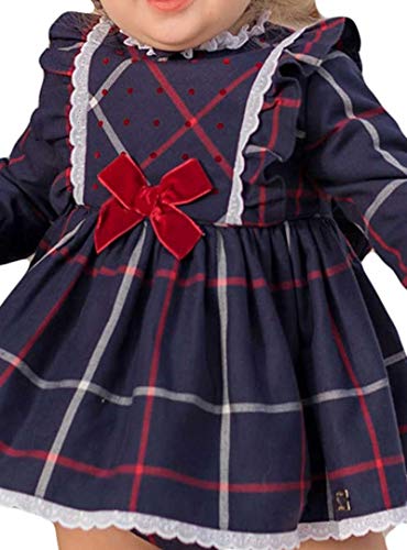 DOLCE PETIT - Conjunto Vestido Bebe bebé-niños Color: Marino Talla: 12M