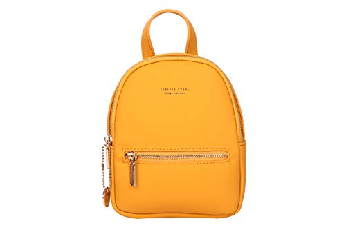 Dolce & Vita Bolso Mochila Mujer Casual Con estuche Juveniles Chicas Niña Mini Pequeñas Para Viaje Playa Escolares Antirrobo Regalos Originales Para Mujer (Amarillo)