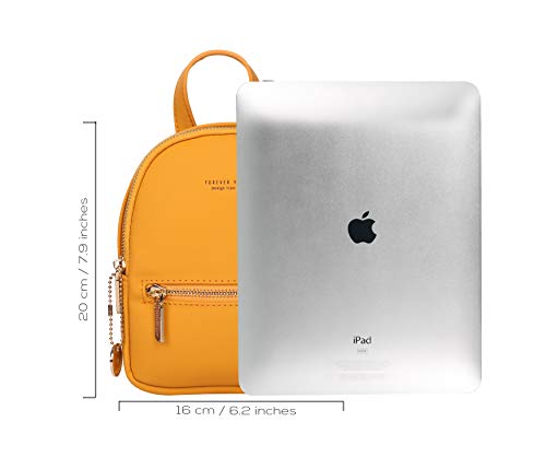Dolce & Vita Bolso Mochila Mujer Casual Con estuche Juveniles Chicas Niña Mini Pequeñas Para Viaje Playa Escolares Antirrobo Regalos Originales Para Mujer (Amarillo)