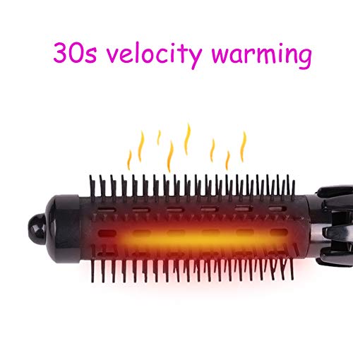 DONYKARRY Cepillo moldeador de aire caliente - peine voluminizador para secador de pelo, rizador y alisador giratorio negativo en un paso 4-EN-1, salón multifuncional y estilo voluminizador [negro]