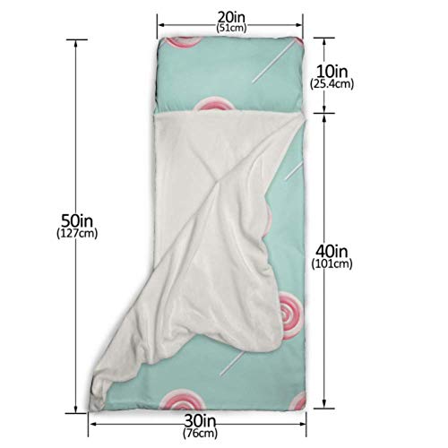 Doreen DaltonKids - Saco de Dormir para niños, diseño de piruletas, Color Rosa y Crema