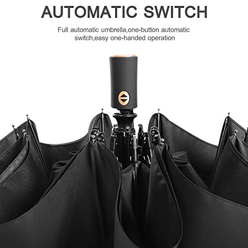 DORRISO Vogue Automático Plegable Paraguas Mujer Hombres Portátil Viajar Paraguas Antiviento Impermeable Unisexo Paraguas Amarillo