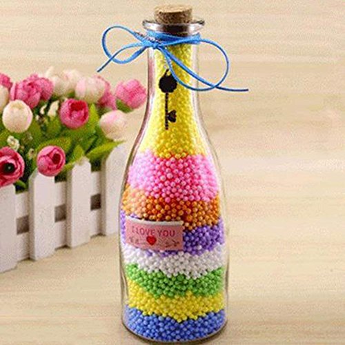Dosige Bolitas de Espuma,Material DIY,Craft Espuma Partículas,Relleno para Slime 13PCS-Blanco, Azul, Rosa, Verde, Morado, Amarillo, Mandarina, Rojo, Amarillo Oscuro, Rosa, Negro (12 Colores)