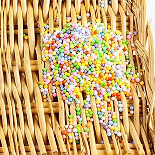 Dosige Bolitas de Espuma,Material DIY,Craft Espuma Partículas,Relleno para Slime 13PCS-Blanco, Azul, Rosa, Verde, Morado, Amarillo, Mandarina, Rojo, Amarillo Oscuro, Rosa, Negro (12 Colores)