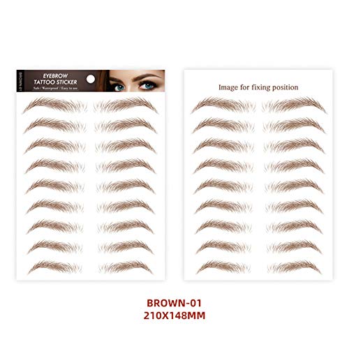 DOTU Eyebrow Tattoo Sticker, Grooming Shaping Brow Shaper False Eyebrows Waterproof 7 Days Long Lasting 6D Eyebrows Kit Eye Makeup Cosmetics for Women Girls