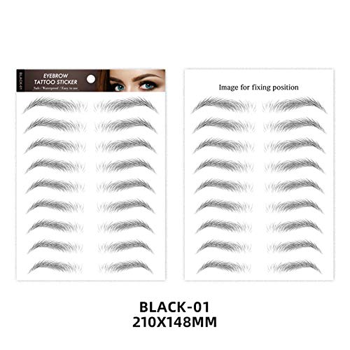 DOTU Eyebrow Tattoo Sticker, Grooming Shaping Brow Shaper False Eyebrows Waterproof 7 Days Long Lasting 6D Eyebrows Kit Eye Makeup Cosmetics for Women Girls