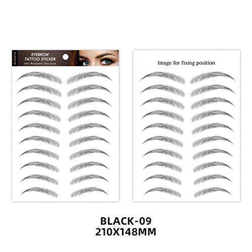 DOTU Eyebrow Tattoo Sticker, Grooming Shaping Brow Shaper False Eyebrows Waterproof 7 Days Long Lasting 6D Eyebrows Kit Eye Makeup Cosmetics for Women Girls