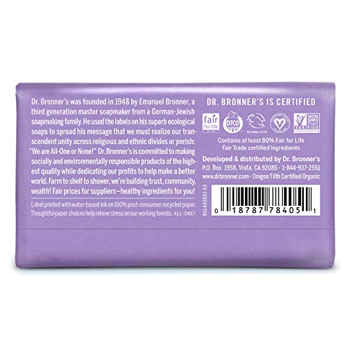 Dr. Bronner´S Jabon En Pastilla Lavanda 140Gr. 140 G