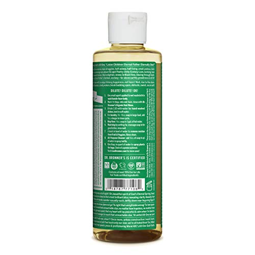 Dr. Bronner's Organic Almond Pure-Castilla jabón líquido, 237 ml