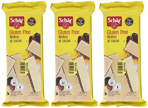 Dr. Schar Wafer Cacao Barquillos 125 gr - Pack de 3 (Total 375 grams)