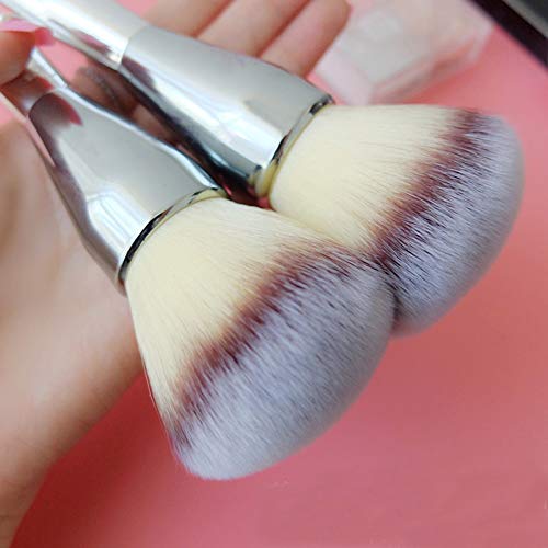 Drametree Pincel para maquillaje grande Pincel para maquillaje de cara completa Pincel para maquillaje en polvo Pincel para maquillaje de belleza Huevo Suave Sin pelo Herramienta de maquillaje para be