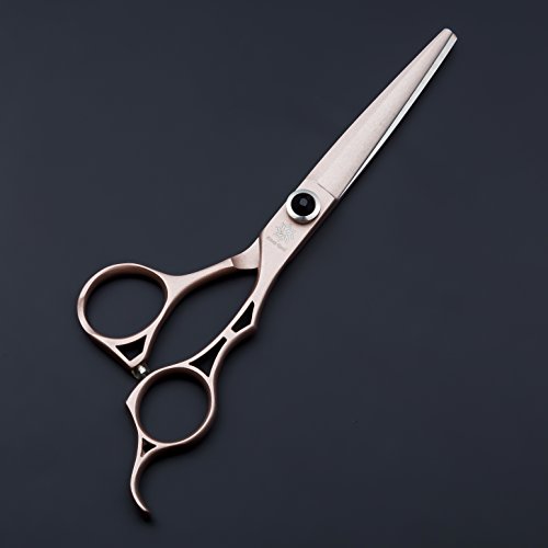 Dream Reach Juego de tijeras de peluquería profesional de 6,0 pulgadas para peluquería, tijeras de peluquería,corte de bigote/barba con tornillo de ajuste fino, Rose gold