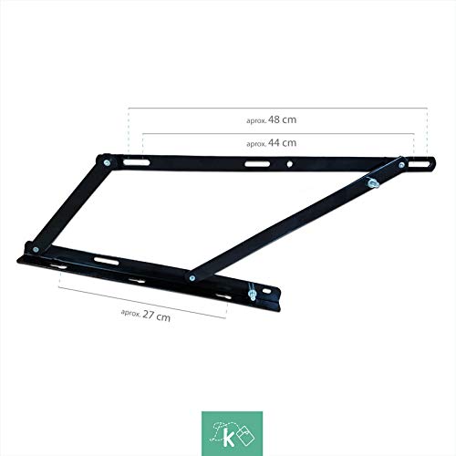 Dreaming Kamahaus Pack de 2 Sistemas de Elevación Completos con Amortiguadores para Canapé Abatible - 1250 Newton