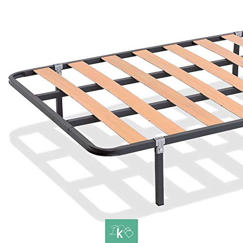 Dreaming Kamahaus SOMIER de lámina Ancha Estructura de 30x30 | 90 x 190 cms.| Láminas de Chopo | Compatible con Patas cuadradas con Abrazadera (No Incluidas) | Fabricado en España |