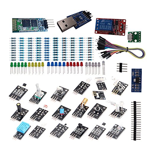 DSD TECH Kit de módulo de sensor con módulo Bluetooth HC-06 y convertidor de CP2102 USB a TTL para Arduino UNO R3 Pro Mini Nano Mega 2560