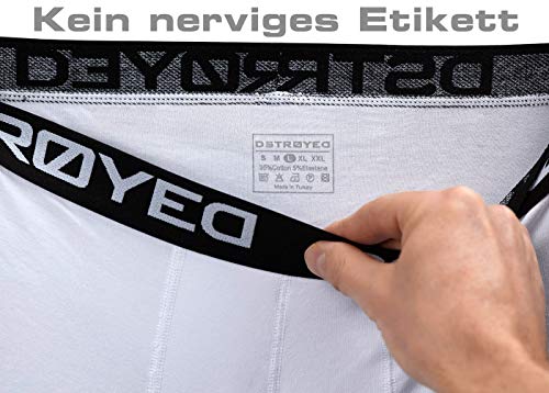 DSTROYED® - Calzoncillos tipo bóxer para hombre, paquete de 8 unidades Juego de 8 unidades, varios colores. L
