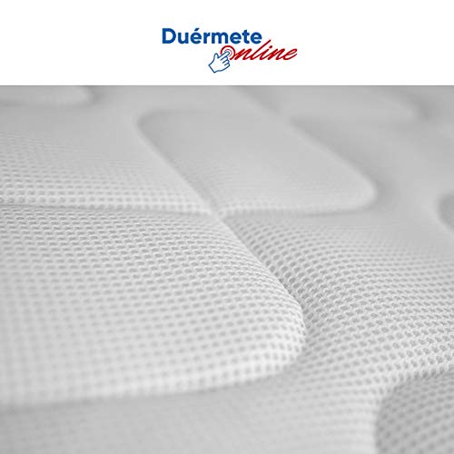 Duérmete Online Colchón Juvenil Junior Espuma HR Reversible Grosor 15cm con Doble Cara (Invierno/Verano) Fabricado en España, Muy Transpirable, 80x190