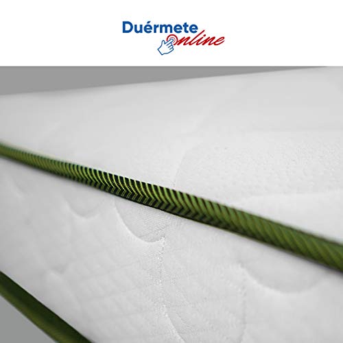 Duérmete Online Colchón Juvenil Junior Espuma HR Reversible Grosor 15cm con Doble Cara (Invierno/Verano) Fabricado en España, Muy Transpirable, 80x190