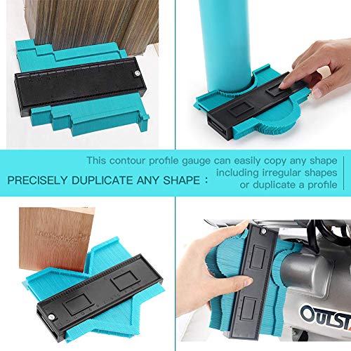 Duplicador de calibre de contorno, herramienta de duplicación de contorno de forma de regla de plástico, duplicador de copia, herramienta de medición de perfil de marco circular