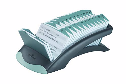 Durable Telindex Desk Vegas - Listín telefónico con 500 fichas, Negro, tamaño 104 x 72 mm