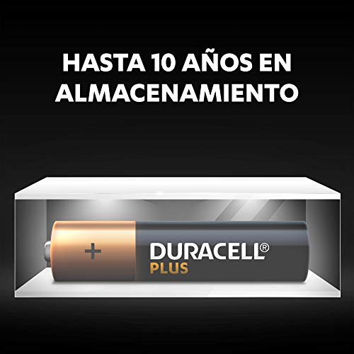 Duracell Plus AAA - Pilas Alcalinas paquete de 4, 1.5 Voltios LR03 MN2400