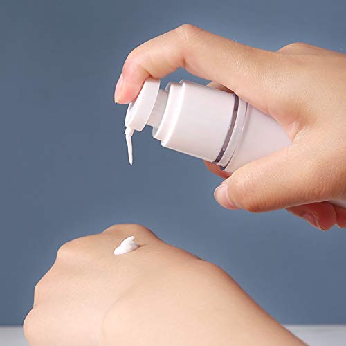 Dušial Empty Refillable Clear Plastic Airless Vacuum Pump Press Bottle Lotion Dispenser Mist Spray for Travel Bottles Makeup Cosmetics for Cream Gel Moisturizers Emulsion Essence Serum
