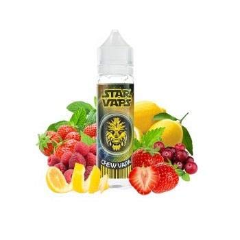 E-liquid con sabor a frutos rojos enfatizando la fresa, toque de cítricos tropicales y frescor de CHEW VAPA Sin nicotina 50ml de STAR VAPS para cigarrillo electrónico | Vap Fip