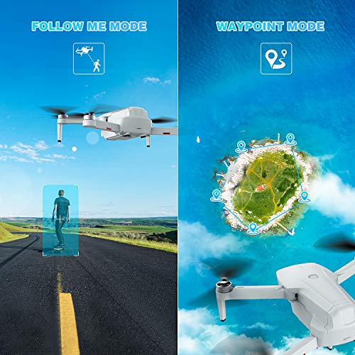 EACHINE EX5 GPS Mini Drone con Cámara 4K HD Plegable para Adultos 60 Minutos de Tiempo de Vuelo 1000 Metros Rango FPV Control de Gestos 5G GHz WiFi FPV 1406 Motor Brushless GPS Sígueme Lente Ajuste