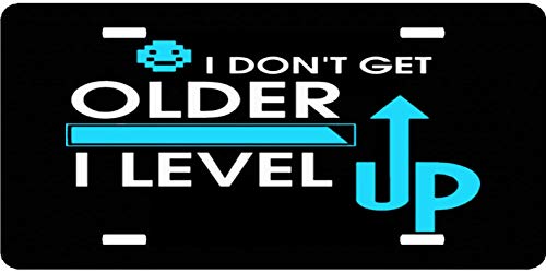 EADFH Gaming I Don't Get Older I Level Up Gamer Vintage Letrero de Metal Retro Placa de Pared Novedad Etiqueta de Placa de Matrícula Frontal del Coche