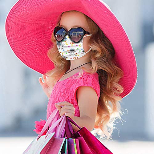 Earleye0 Protección Desechable para Impresión 3 Capas Transpirables con Elástico para Los Oídos Pack 50 unidades (Globo de panda - 50PC) (Astronauta - 50PC)