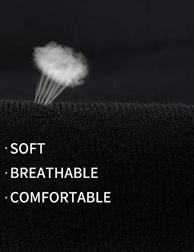 EASE LEAP Calcetines Ejecutivos para Hombre,Largos,Negros,Algodón,Transpirables y Cómodo,Talla40-48(5/10 Pares) con Cajita de Regalo/(Negro Liso 5 Pares)