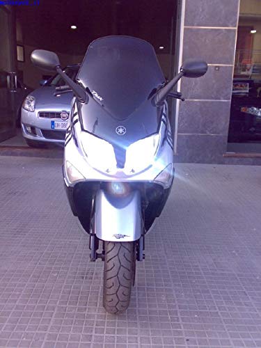 easyelettronica® Kit LED CREE coche para T-Max lámparas H7 + H4 para Yamah TMAX abbagliante + Anti-Reflejo todo LED nueva tecnología + LED posiciones)