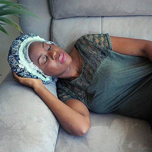 Ebell's Paris Gorro Termico Peluqueria Para El Cuidado Del Pelo Rizado, Gorro Termico Para Mascarilla 100% Natural Con Semillas De Lino, Microondas, Para Cabellos De Todos Los Estilos Y Texturas