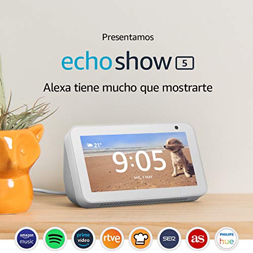 Echo Show 5 reacondicionado certificado, una pantalla inteligente y compacta con Alexa, blanco