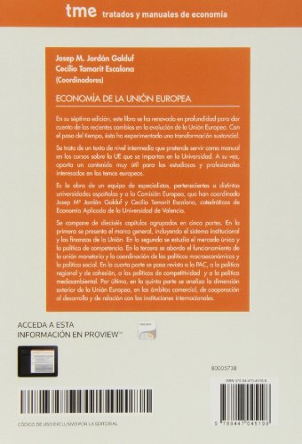 Economía de la Unión Europea (Papel + e-book) (Tratados y Manuales de Economía)