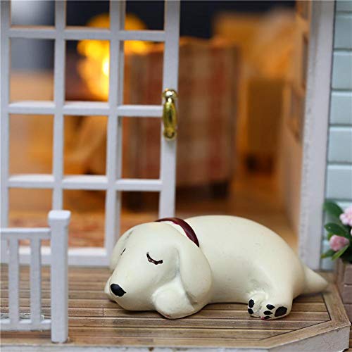 Ecoticfate Casas de Muñecas Miniatura DIY Maletin Casa En Construccion Ciudad de La Reina Sin Cubierta de Polvo para Autos Deportivos Pegamento Y Herramientas para Hacer Movimientos con Música