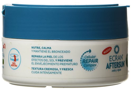 Ecran Aftersun - Crema doble acción (cuidado después del sol, nutre y repara, 200 ml)