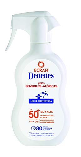 Ecran Denenes - Leche Protectora Solar para Pieles Sensibles y Atópicas con SPF50+ - 300 ml