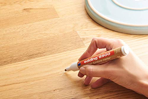 edding e-8900-1-4614 - Marcador para retocar muebles color Roble claro, Retoca y repara arañazos y desperfectos