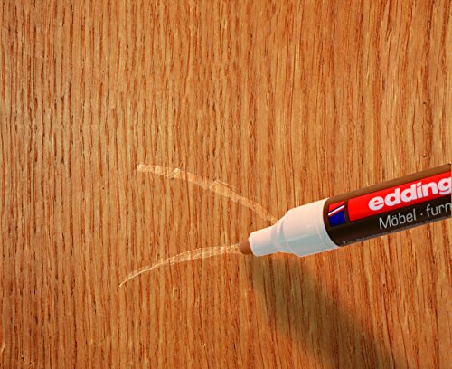 edding e-8900-1-4614 - Marcador para retocar muebles color Roble claro, Retoca y repara arañazos y desperfectos