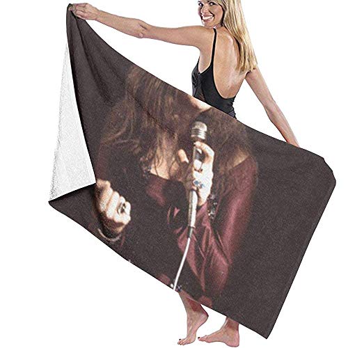 Edmun Janis Joplin Beach Toalla Seca para Manta de Playa Toalla Deportiva de natación al Aire Libre Toalla de baño 80x130cm