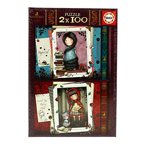 Educa - Little Red Riding Hood y Rapunzel Gorjuss, 2 Puzzles infantiles de 100 piezas, a partir de 6 años (17822)