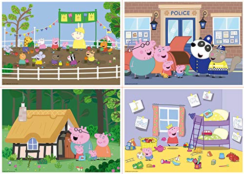 Educa- Multi 4 Junior, Puzzle Infantil Peppa Pig de 20, 40, 60 y 80 Piezas (18645) , color/modelo surtido