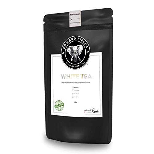 Edward Fields - Té Blanco Orgánico de alta calidad. Cantidad: 100g. Formato: Granel. Origen: Vietnam. Detox, antioxidante, adelgazante.